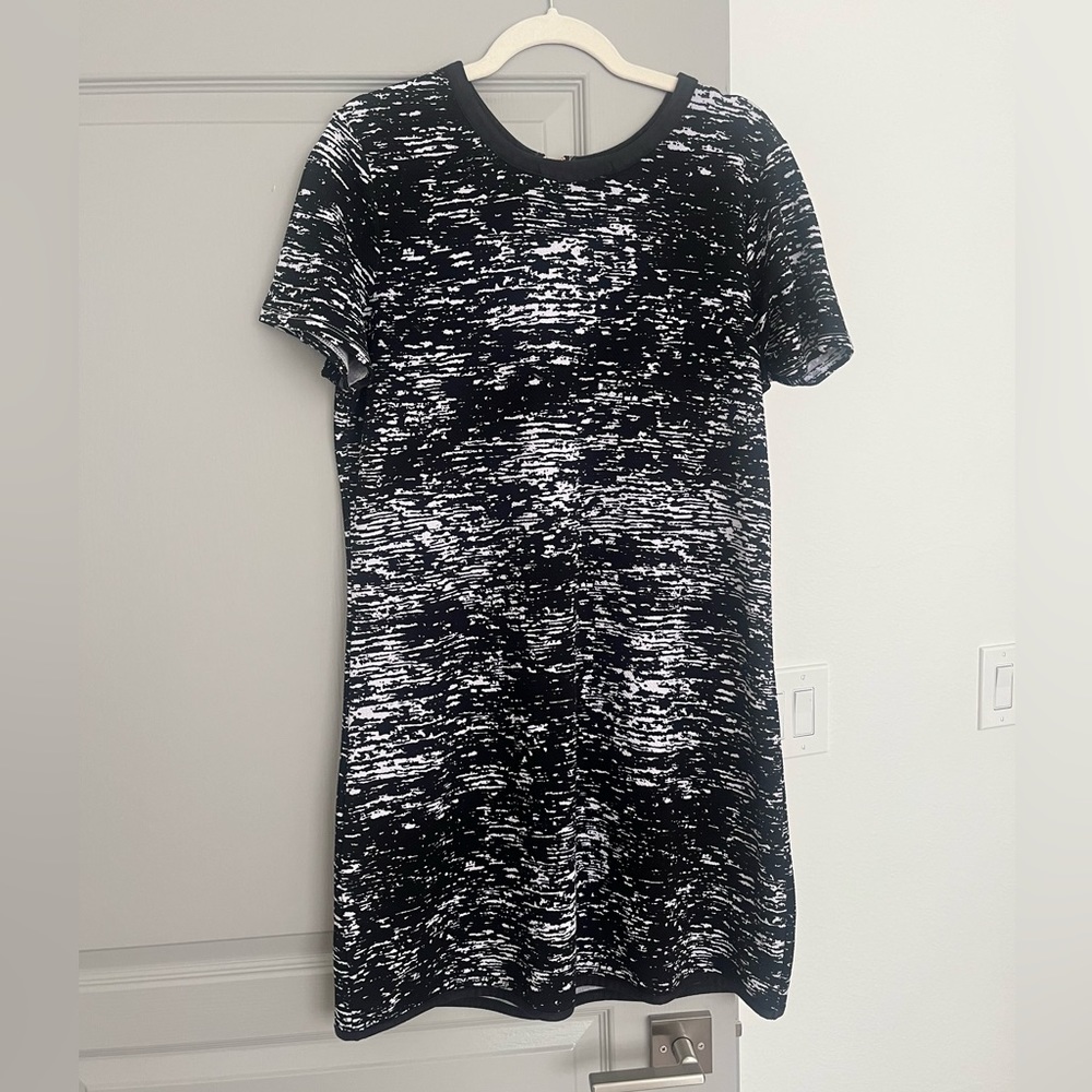 Black and white mini dress